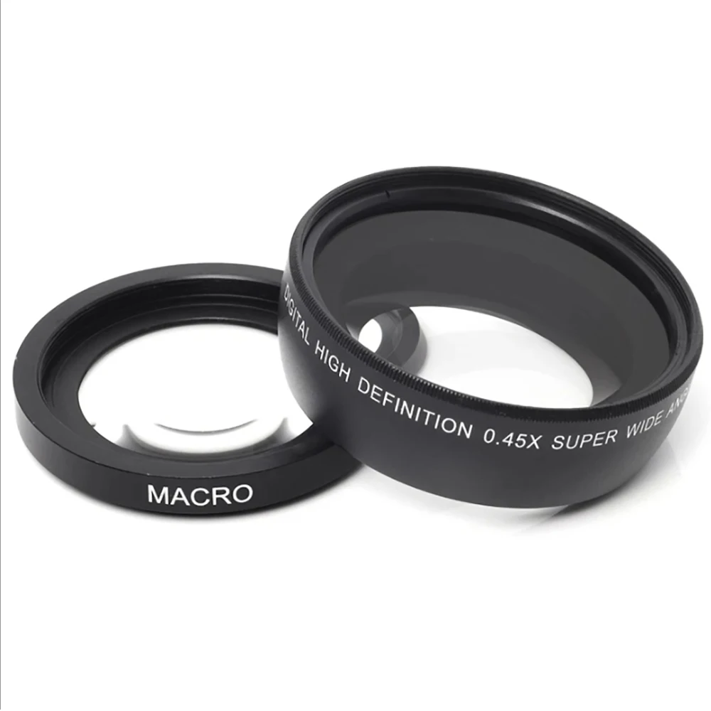 0.45x 55mm 55 Fisheye Wide Angle Macro Conversion Wide-Angle Lens Bag  62mm Cap For Sony  A290 A580 A200 A450 A330 HX300 1pcs