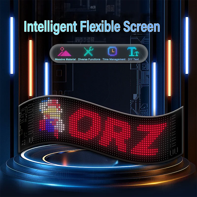 

LED Matrix Panel Pixel Scrolling Bright Advertising LED Signs Flexible USB Car Sign Light for Shop Bar Party Festival Decor Sign