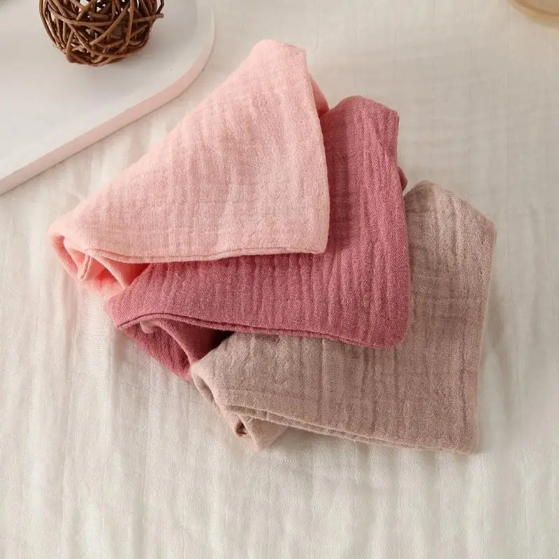 K8GF 3PCS COTTON SQUARE منشفة للطفل المواليد حديثي الولادة ومسح الملابس القابلة لإعادة الاستخدام