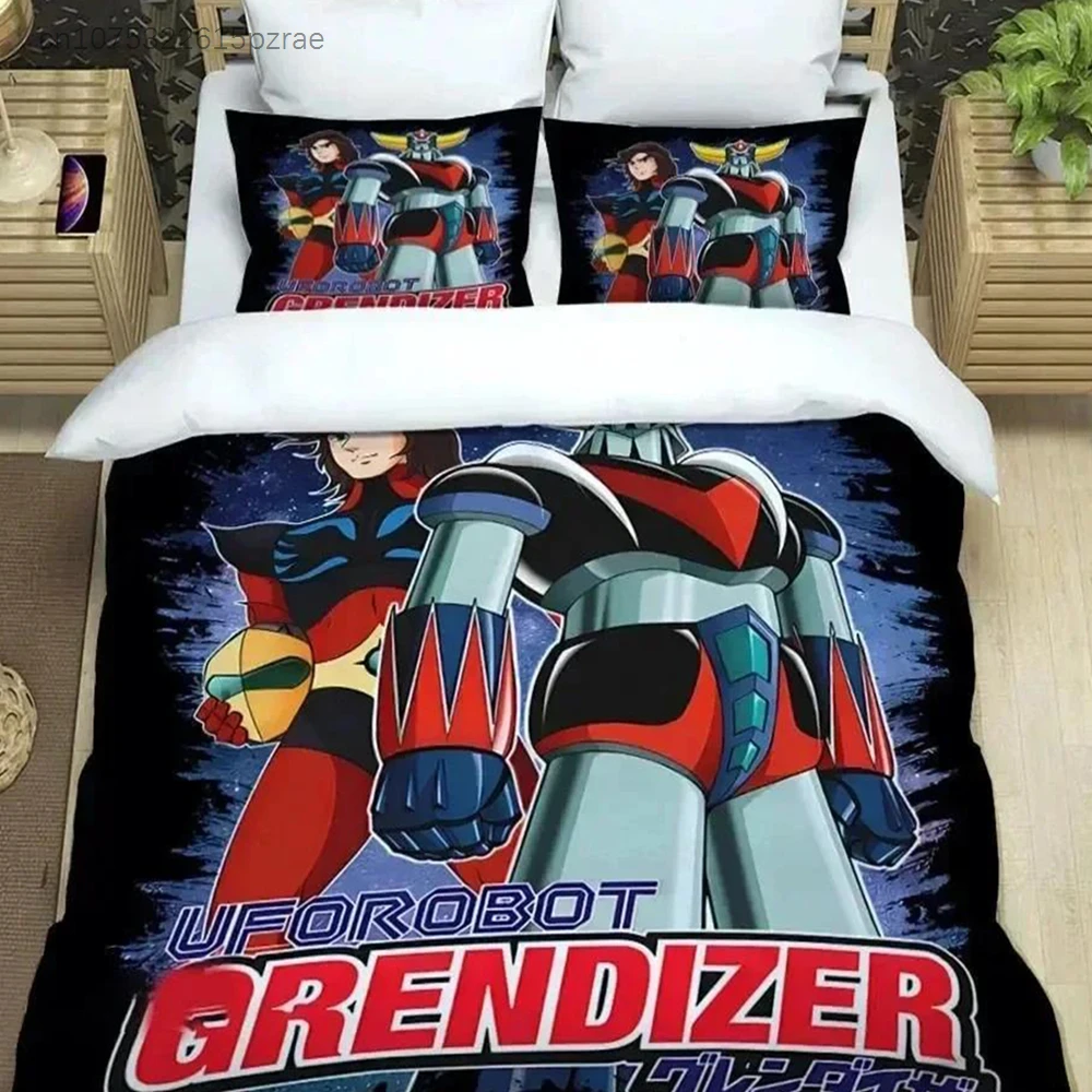 3D UFO ROBO GRENDIZER GOLDORAK Bedding Set Printed Bed Set With Pillowcase Bed Duvet Cover Soft Queen King Size Bedclothes Home