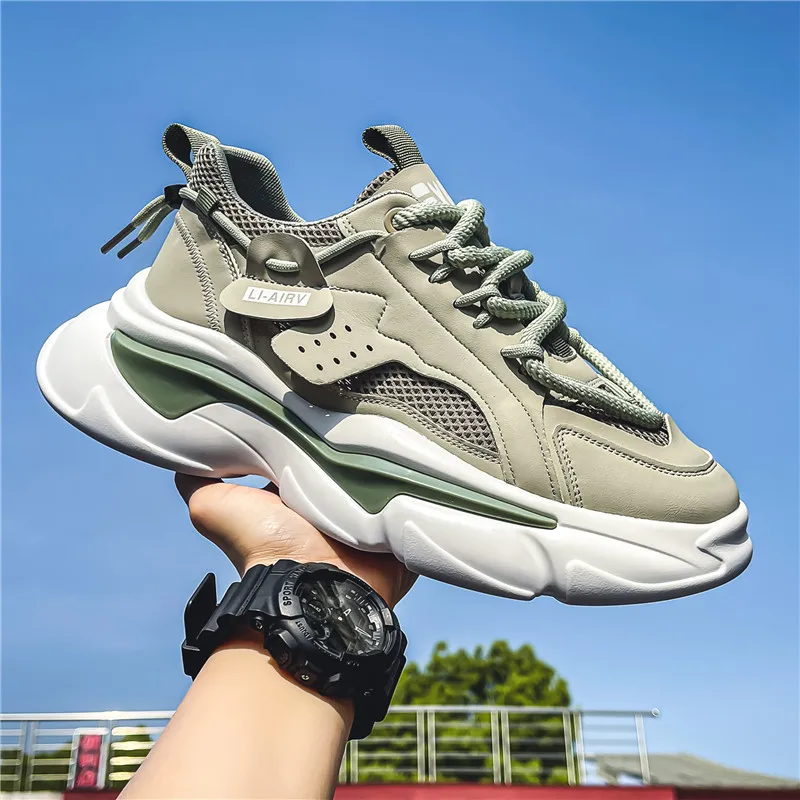 Summer Men Sneakers Outdoor Light Breathable Height Increasing Casual Shoes Husband Versatile Fashionable Tenis Luxury Shoes