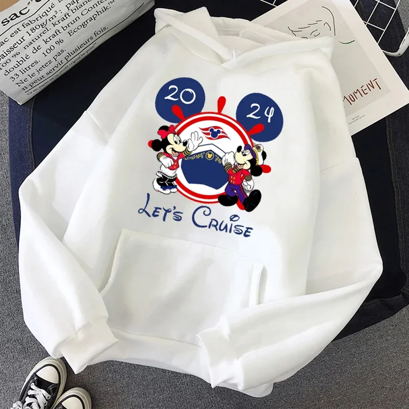 2024 новогодние толстовки для Woemen Disney, худи с графическим принтом, Повседневная Толстовка Disneyland 2024 новогодние толстовки для Woemen Disney, худи с графическим принтом, Повседневная Толстовка Disneyland