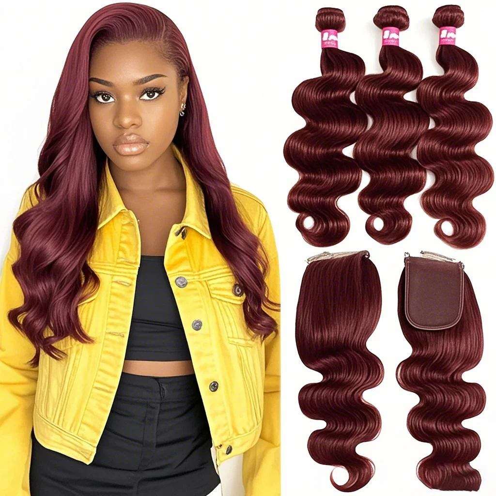 Bundled mit Closure: Warum ich mich für die 99J Body Wave Roten Menschenhaar-Extensions entschieden habe – Ein ehrlicher Bericht aus der Praxis