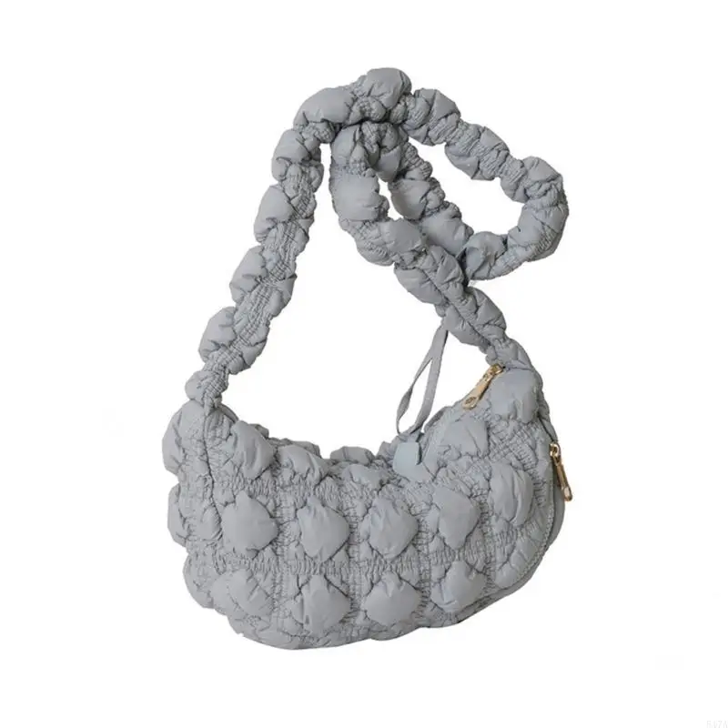 

Fashion Pleated Cloud Shoulder Bags Large Capacity Armpit Bag Ruched Design Trendy Bag Versatile Solid Color Travel Bag 547A
