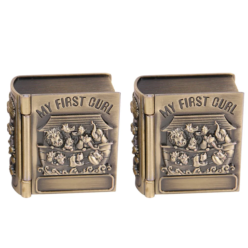 

Набор из 2-х штук: Коробка для хранения детских зубов и пушковых волос из цинкового сплава, футляр для сохранения памятных вещей