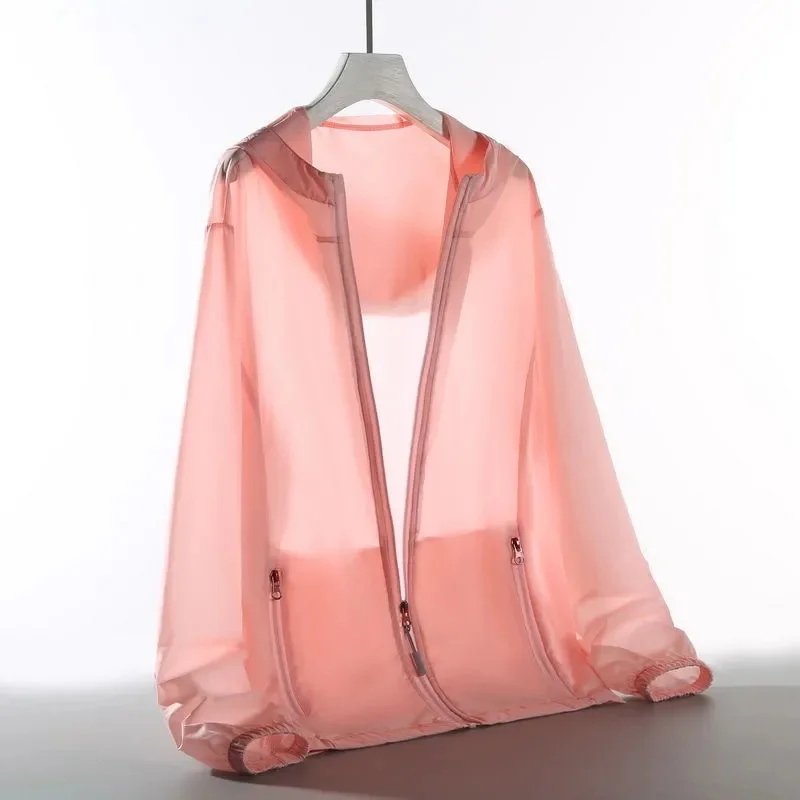 Women\'s Sun Protection Summer 2025 New Women Jacket Long Sleeve Fashion Hooded Anti-UV All-Match Breathable Thin Windbreaker
