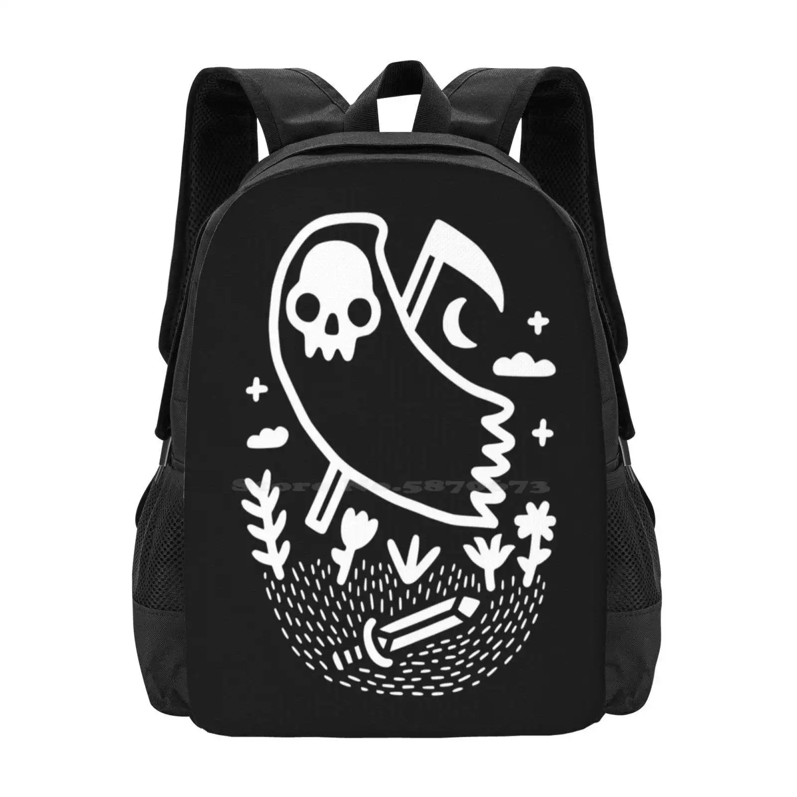 עוד לילה עגום סטודנט לתבנית תיק גב דפוס עיצוב שקיות מוות גולגלות ליל כל הקדושים