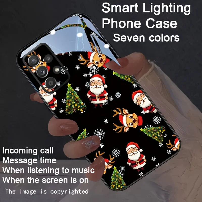 ل لا شيء الهاتف 2 الهاتف 1 غطاء حالة LED مضيئة لطيف 2026 عيد الميلاد فوندا توهج كابا ل لا شيء الهاتف 3a برو الوفير #3