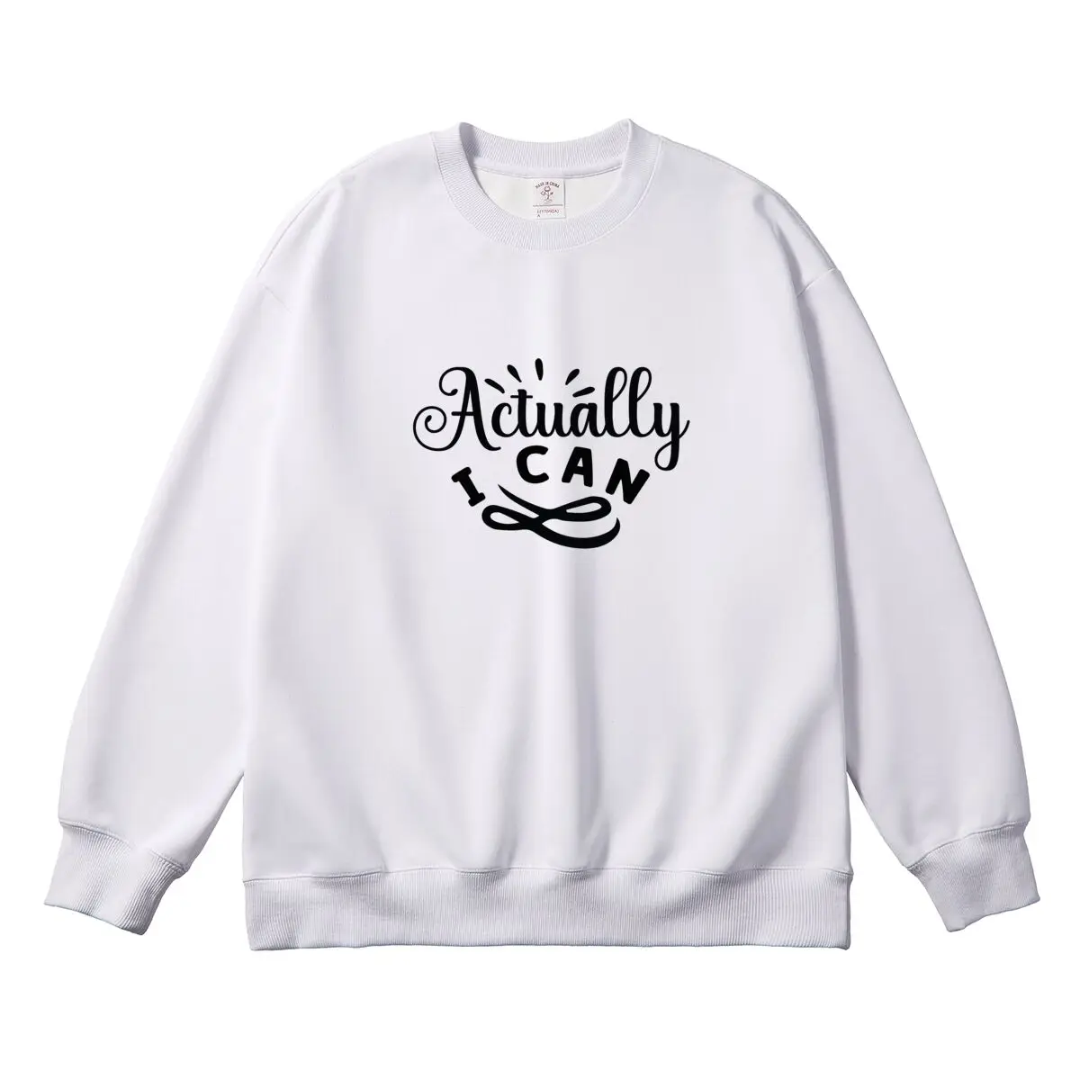 Oversized Women's Pullover Slogans Graphic Woman Tops Female Sweatshirt Round Neck Long Sleeve Autumn Winter Clothes
