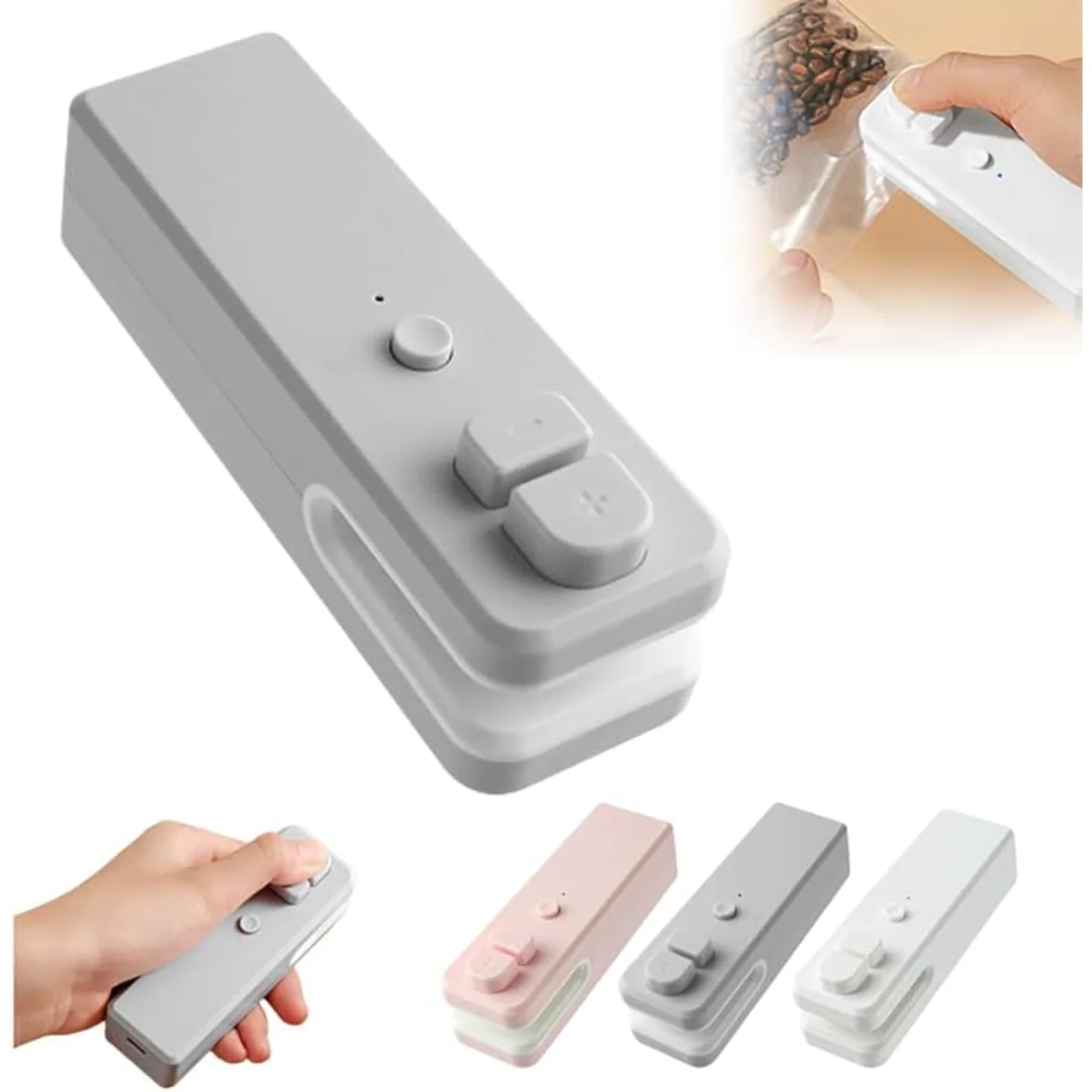 

Bag , 2024 Upgrade Heat Vacuum 2 in 1 Bag and USB Rechargeable Sealing Machine Heat Seal Tool for Plastic Bags Snack Bags