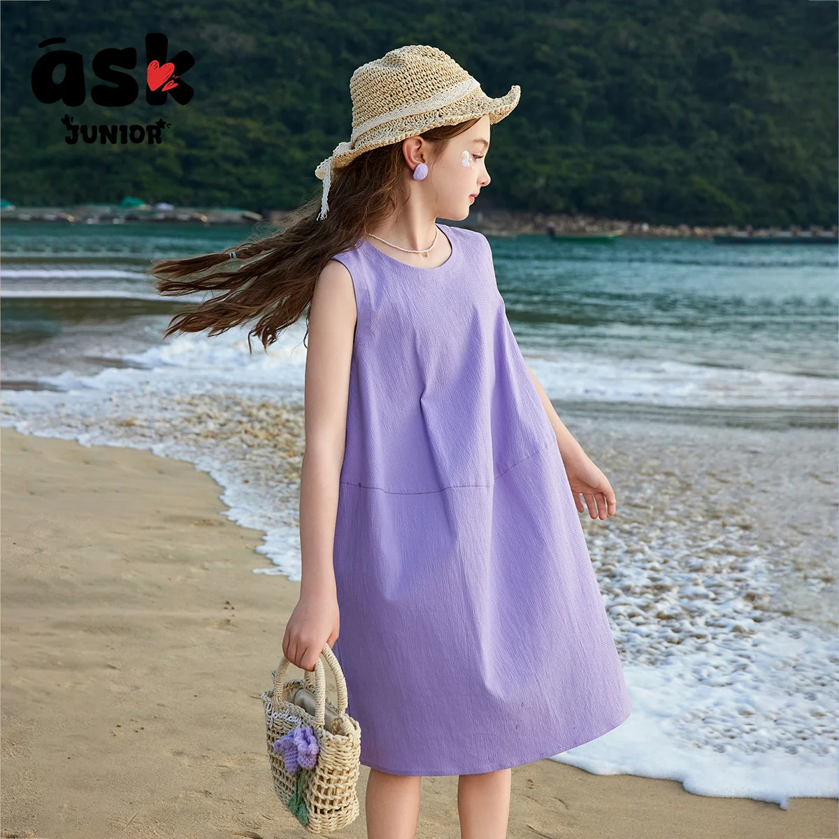 اسأل تنورة صيفية للفتيات الصغيرات فستان بدون أكمام خفيف للسفر والعطلات على طراز فستان الأميرة #3