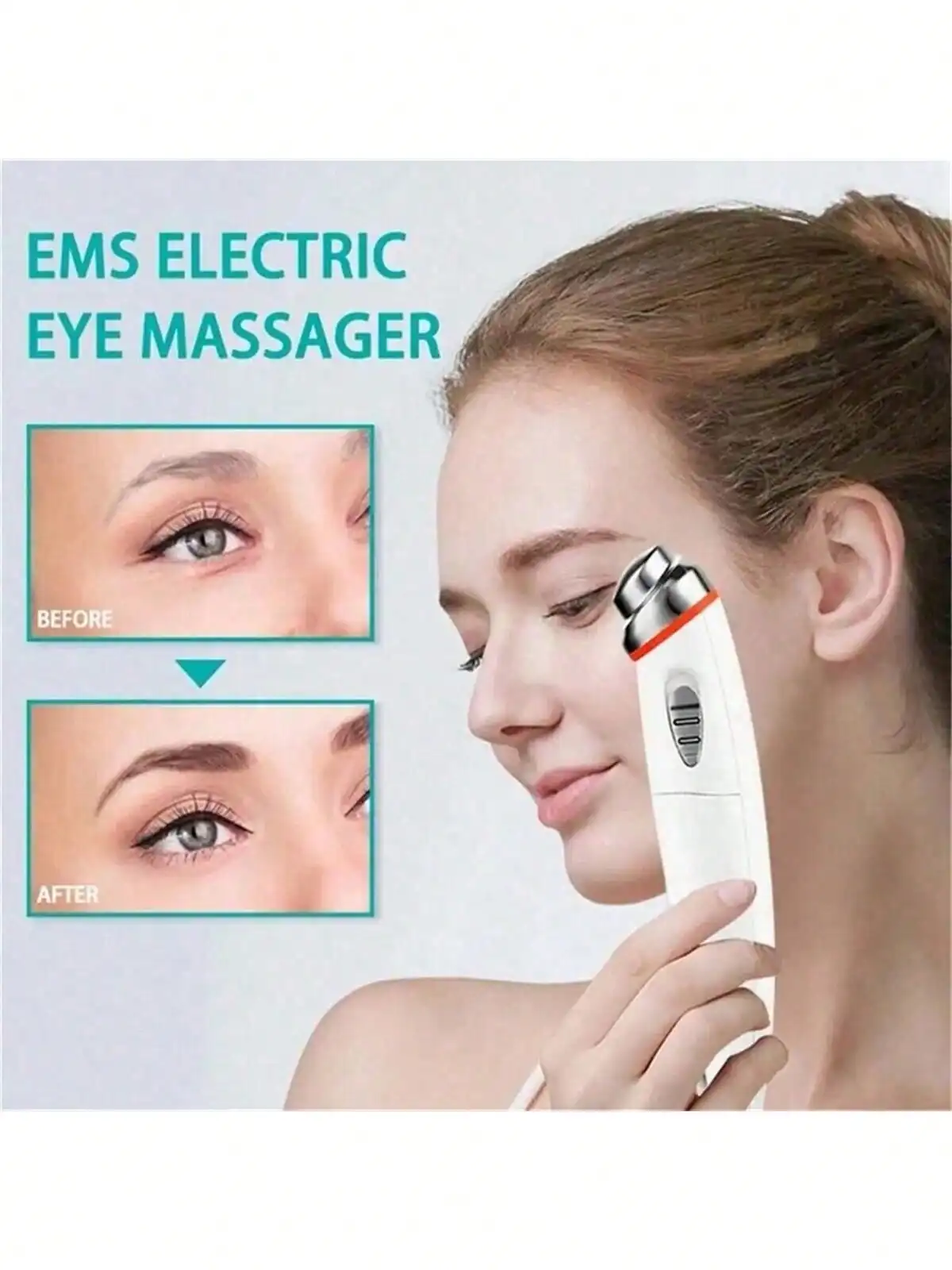 قلم تدليك العين بالاهتزاز الكهربائي، تجاعيد العين اللامعة، إزالة الهالات السوداء، جهاز تدليك جهاز التجميل #1