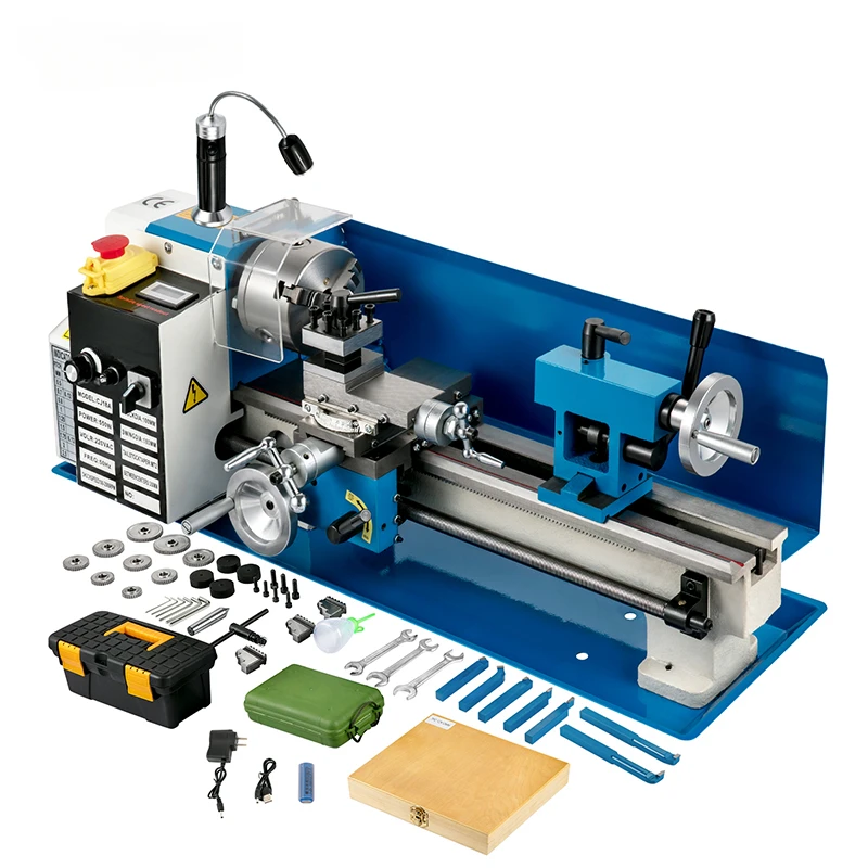 

Lathe Machine 7"x14" Benchtop Digital Display 550W Variable Speed with 3-jaw Chuck for Metal Turning Threading