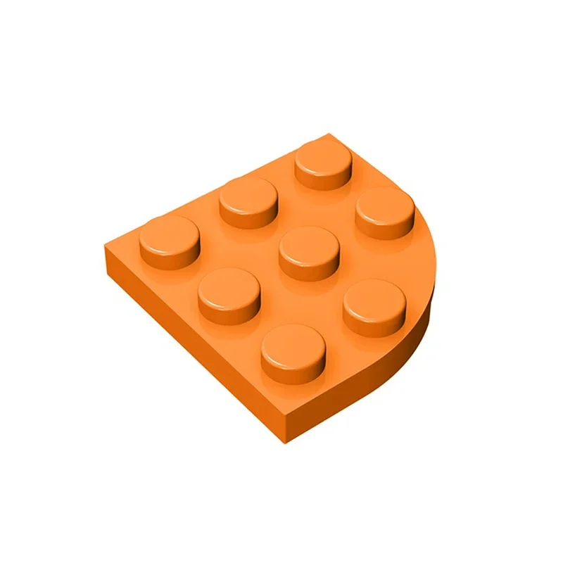 Gobricks 1 шт. MOC пластина с круглым углом 3 x 3, кирпичи, совместимые с моделью 30357, детали строительных блоков, детская сборка, игрушки-головоломки