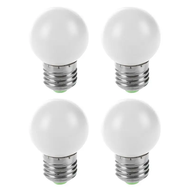 DT17 4X E27 LED Light Bulb 0.5W White Plastic Lamp 220V for Home Decoration Party