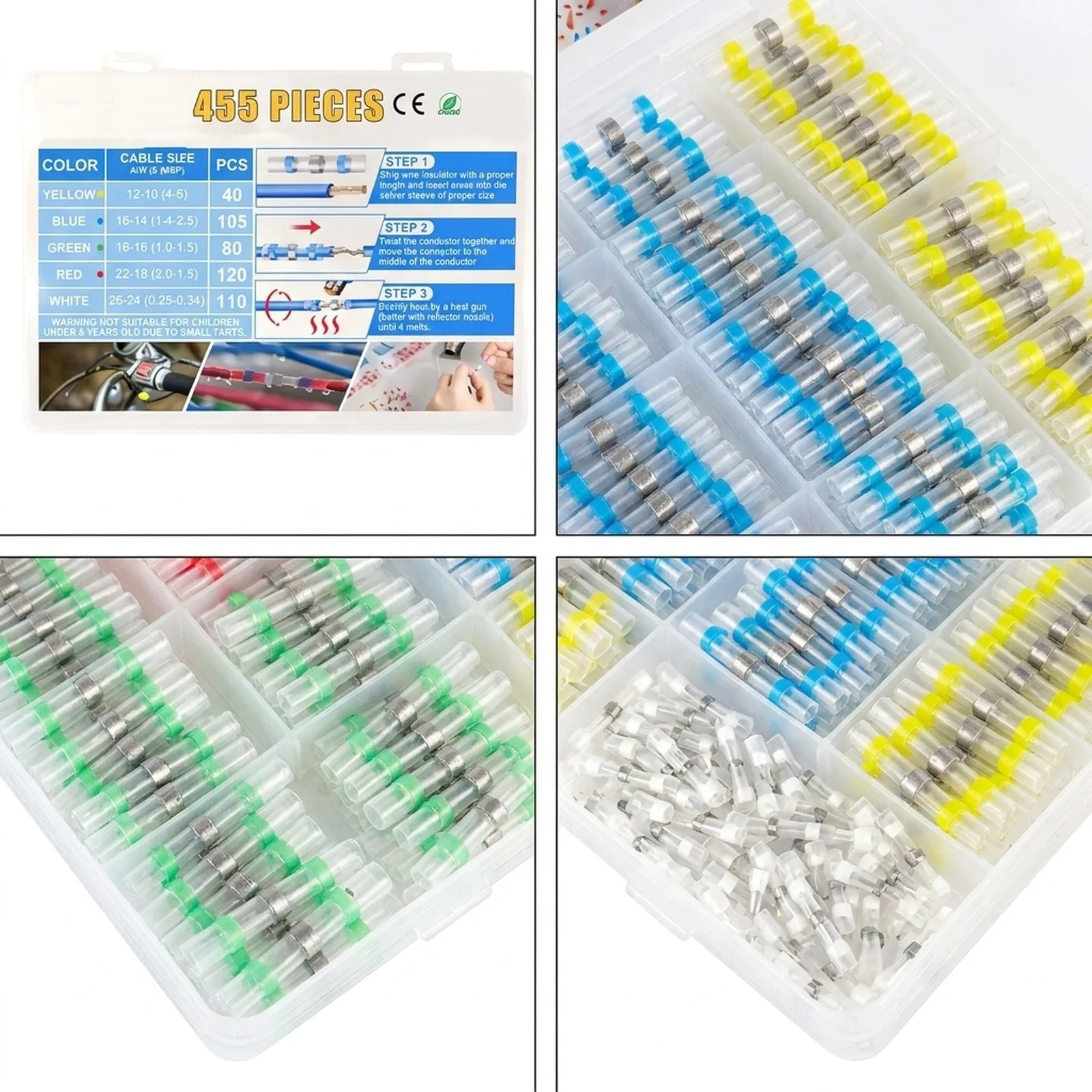 Diameter 1.7 Mm, Cable Cross-section 0.25-0.34 Mm Self Soldering Connectors Easy Application Waterproof Connectors