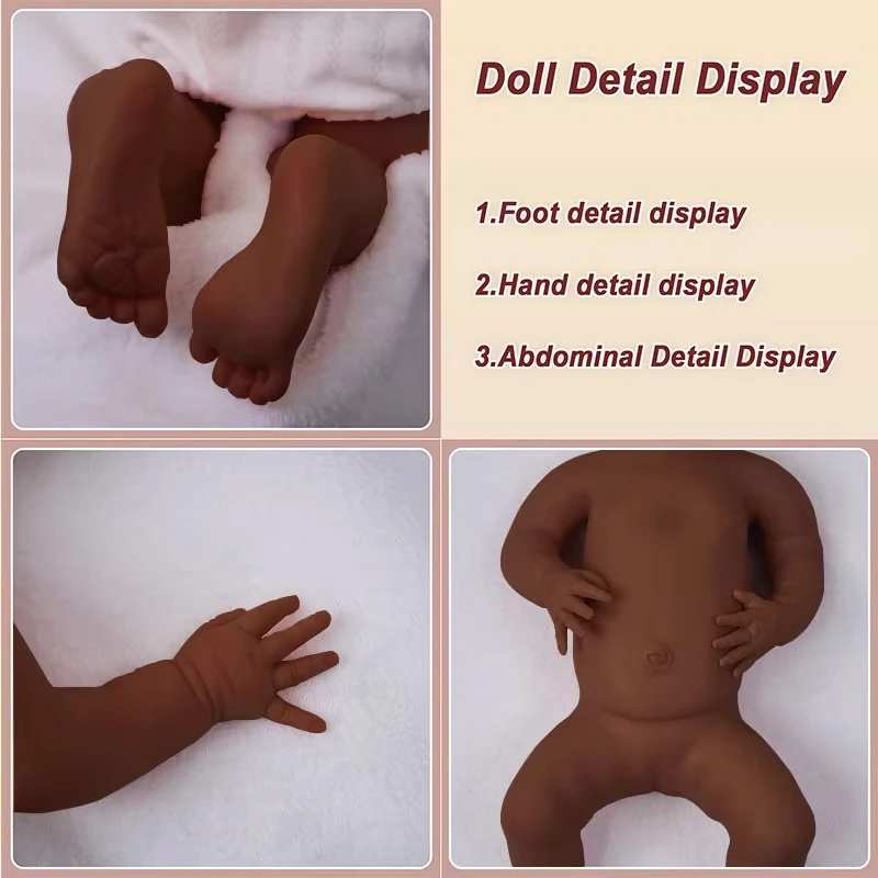 Boneca bebê reborn de silicone de corpo inteiro-45cm 2.7kg ponderada toda em silicone de platina boneca recém-nascida realista boneca de bebê da vida real com c