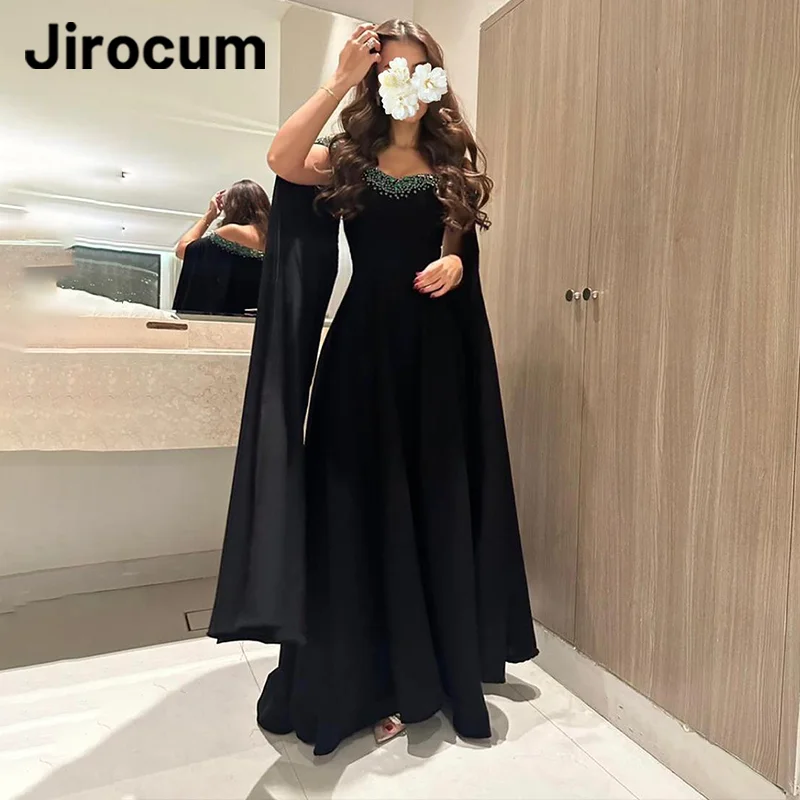 Jirocum personalizzato A Line Abiti da ballo Donna con spalle scoperte Sweetheart Perline Abito da sera per feste Lunghezza pavimento Abito per