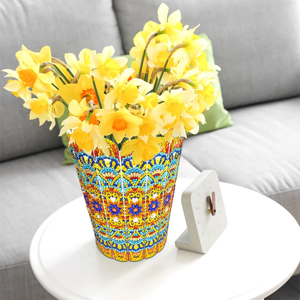 

Алмазная картина, ваза для цветов, 5D DIY, алмазное искусство, настольные декоры, настольная алмазная художественная ваза для цветочной композиции для взрослых, начинающих