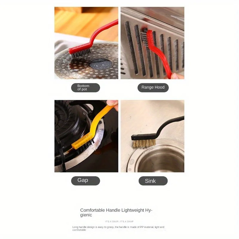 3pcs Japanese-Inspired Gas Stove Cleaning Brushes - Versatile Kitchen & Bathroom Scrubbers For Range Hoods, Floors, Furniture - image 6