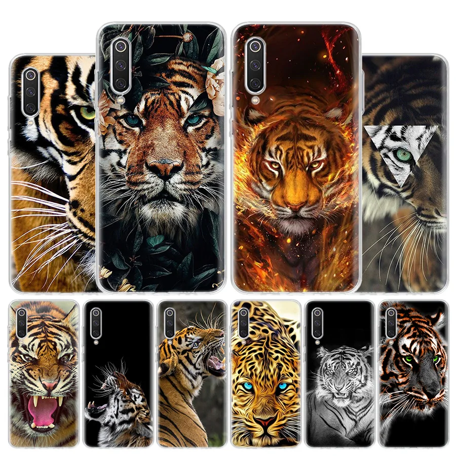 Ferocious Tiger Animal Phone Case For Xiaomi Poco X6 X5 X4 X3 Nfc F6 F5 Pro F4 Gt F3 F2 F1 M5S M4 M3 5G Fundas Soft Shell For Xi