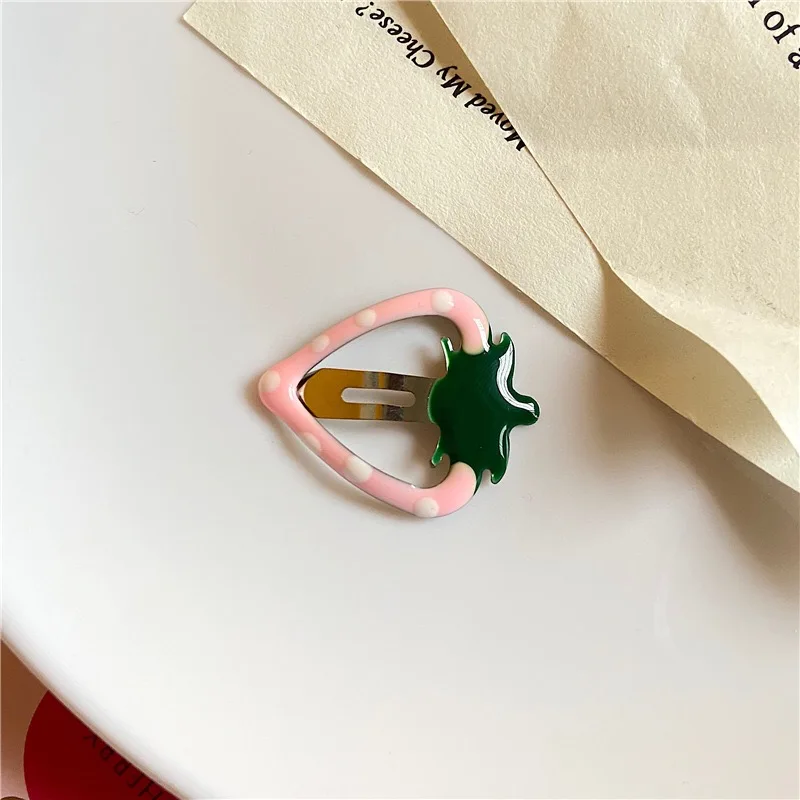 Korean Cute Fruit BB Clips Apple Banana Strawberry Pineapple Pattern Hairpin Mini Barrettes Girls Cartoon Hair  accessories