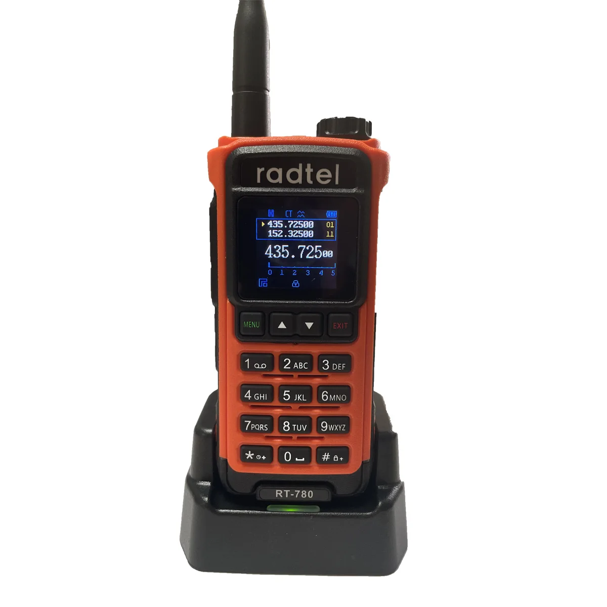 Radtel-Walkie-Talkies portáteis de longo alcance, receptor de rádio de banda aérea, transceptor de duas vias, USB-C, RT-780, 136-620MHz