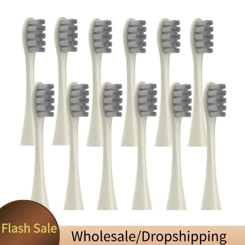 12PCS Replacement Brush Heads For Oclean X PRO/ Z1/ F1/ One/ Air 2 /SE Soft Dupont Deep Cleaning Nozzles D