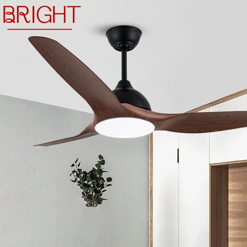 

BRIGHTNordic LED Fan Light Modern Minimalism Restaurant Living Room Study Ceiling Fan Light Remote Electric Fan Light