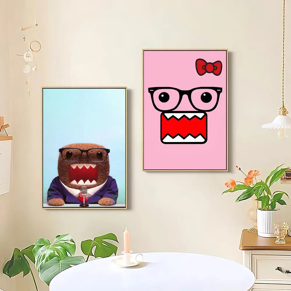 Cute Domo-Kun Classic Movie Poster HD art sticky wall waterproof home living room bedroom bar aesthetic decoration