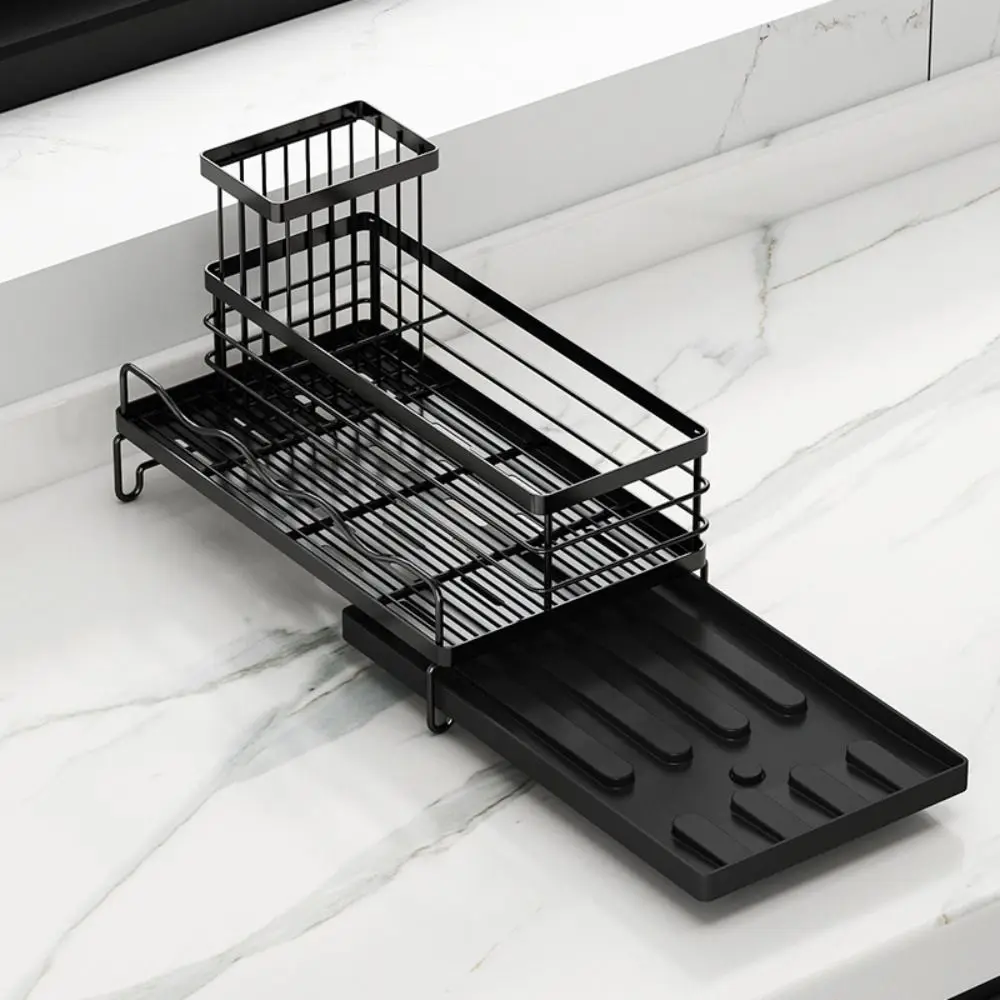 

Stainless Steel Kitchen Sink Rack Rustproof Quick Dry Dishcloth Organizer Self-draining Save Space Kitchen Sponge Holder