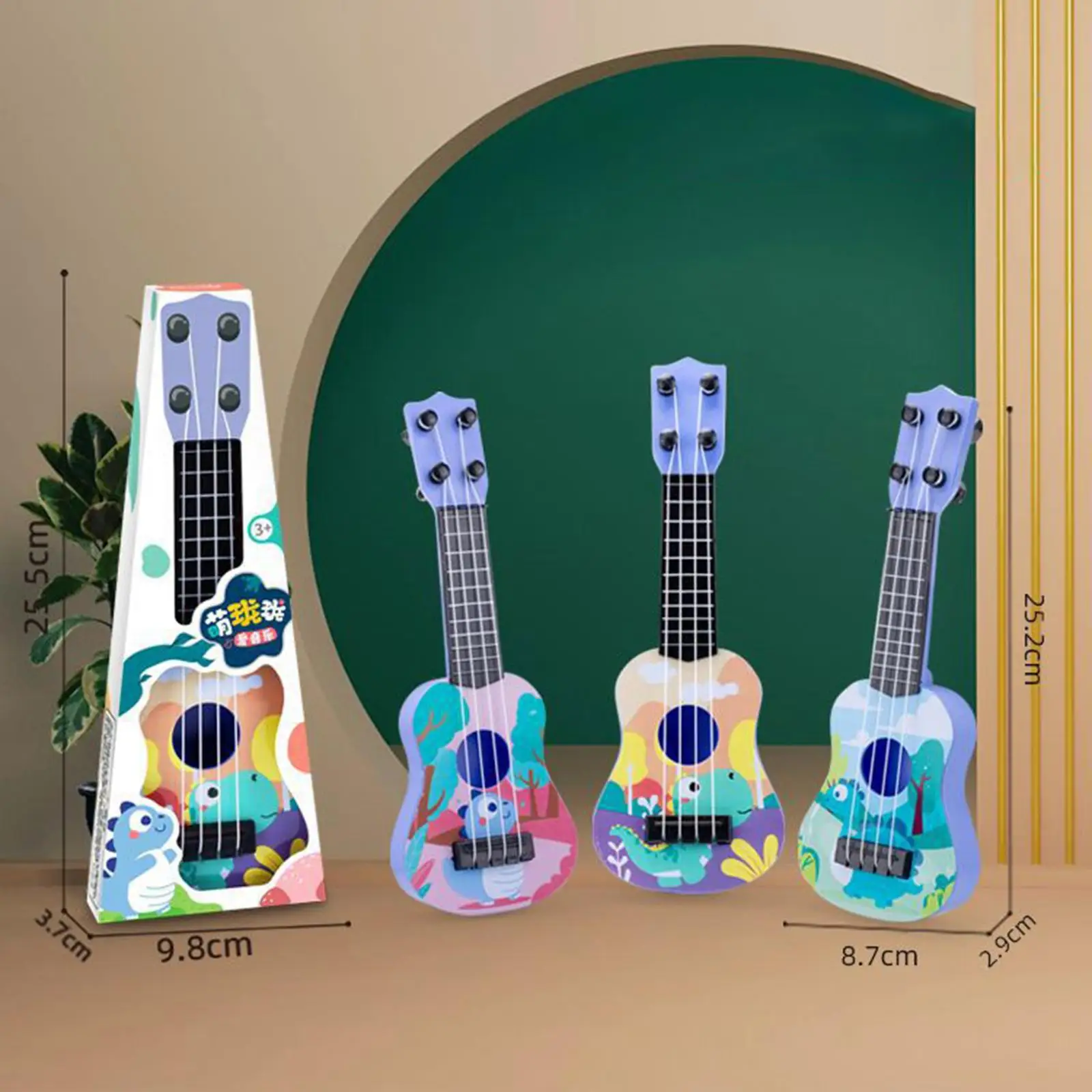 Mini-Ukulele-Gitarrenspielzeug, musikalisches klassisches Vorschul-Lernen, Saiten für Anfänger, Jungen, Mädchen, Kinder, Kleinkinder, Babys