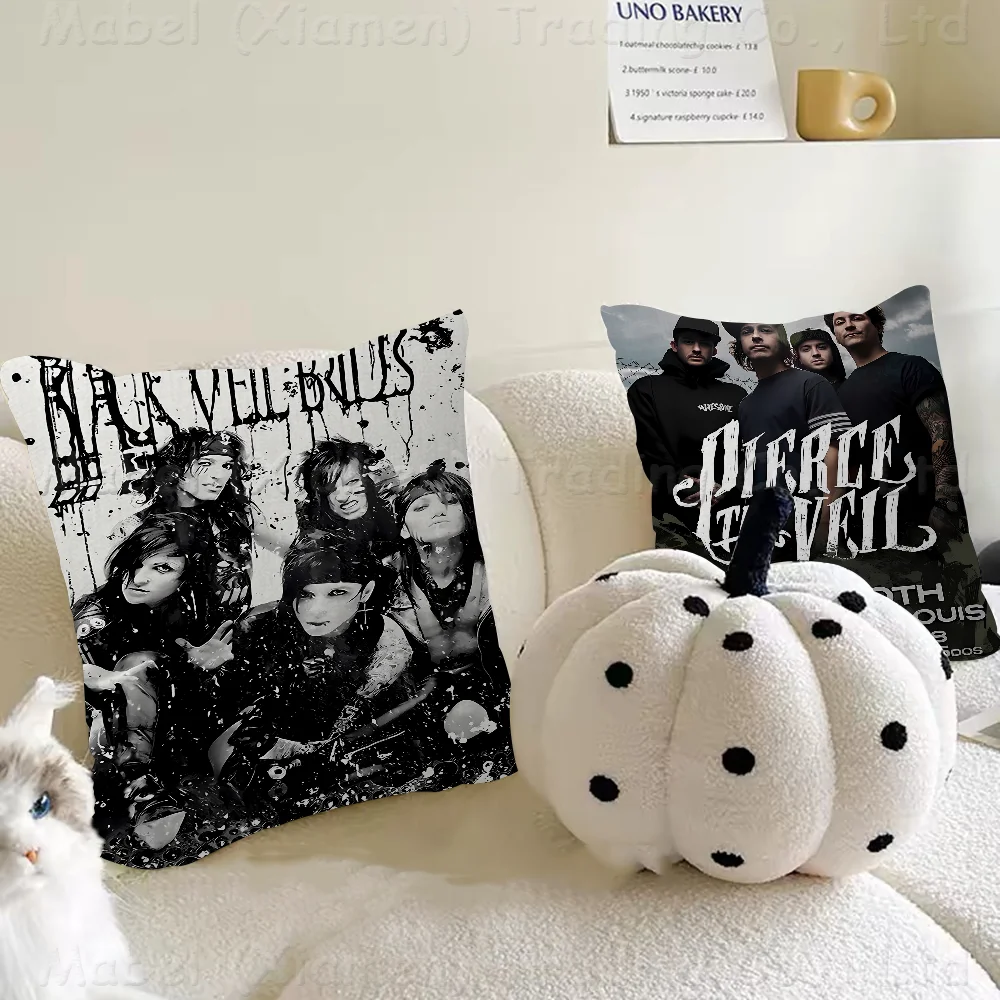 

Pierce The Veil Band Cushion Cover Car Throw Pillow Case For Sofa Car Christmas Gift 40x40cm 45x45cm