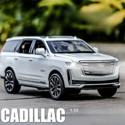 Simulation 1:32 Cadillac Escalade Off Road Vehicle Model Diecast Metal Toy Car for Boy Gift Collection Display Home Decoration