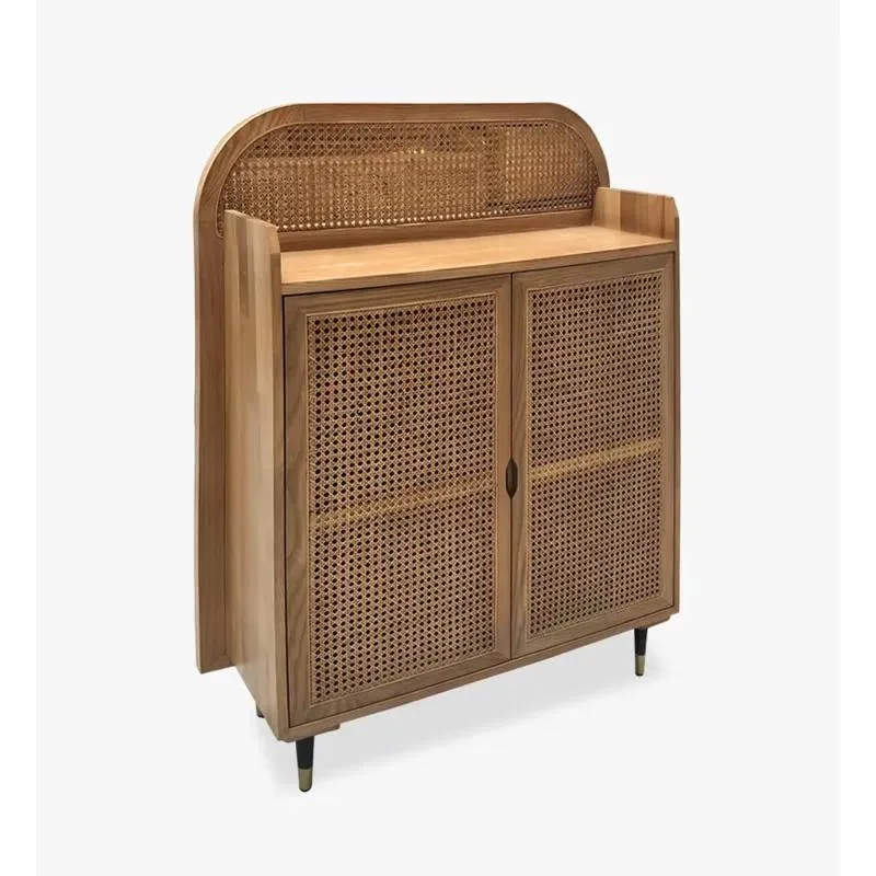 Solid Wood Dining Side Cabinet for Living Room and Dining Room Household Wooden Storage Locker