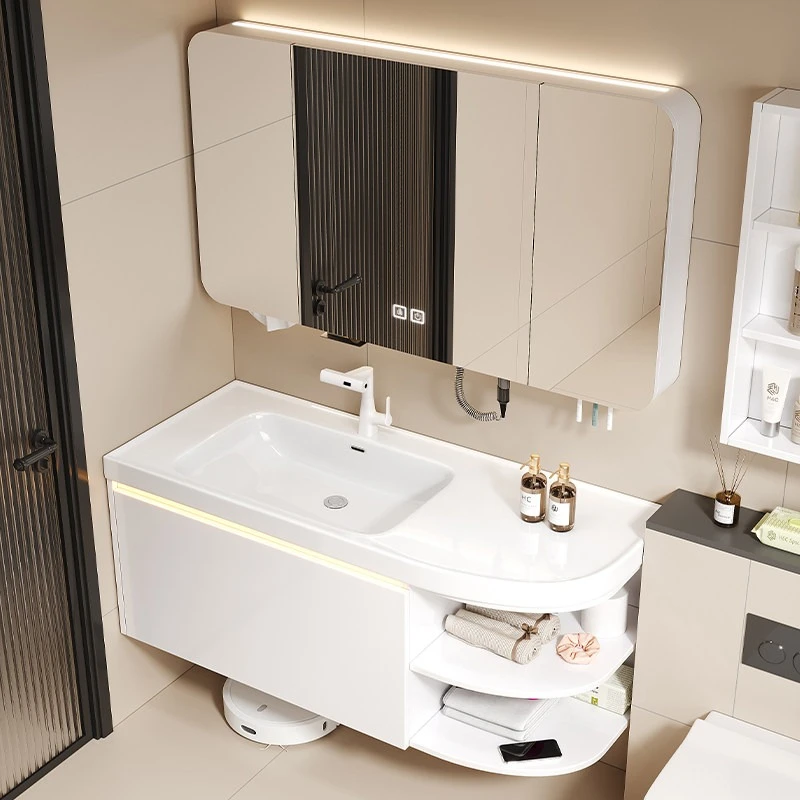 

arc corner Bathroom cabinet toilet intelligent integrated basin washbasin Save space storage kit de banheiro Bathroom furniture