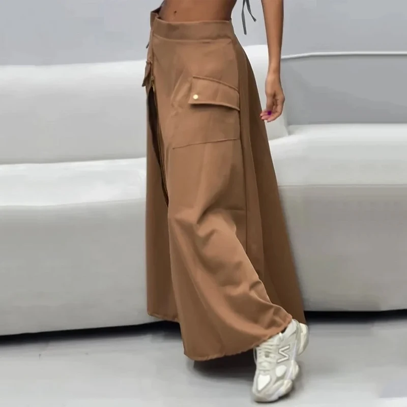 Waytobele Two Piece Set 2024 Women Summer Fashion Solid Casual Sleeveless Square Neck Tie Tank Top Zipper Slit Long Skirt Sets