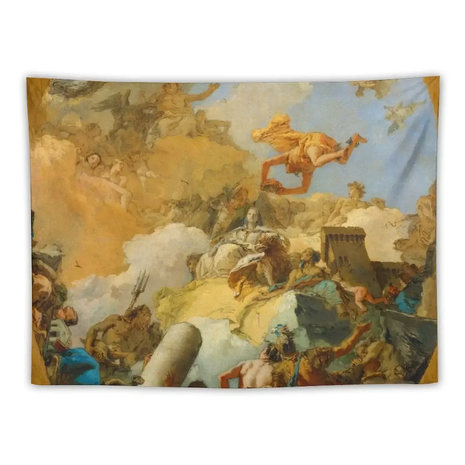 The Apotheosis of the Spanish Monarchy by Giovanni Battista Tiepolo Tapestry Room Aesthetic Decor On The Wall Tapestry