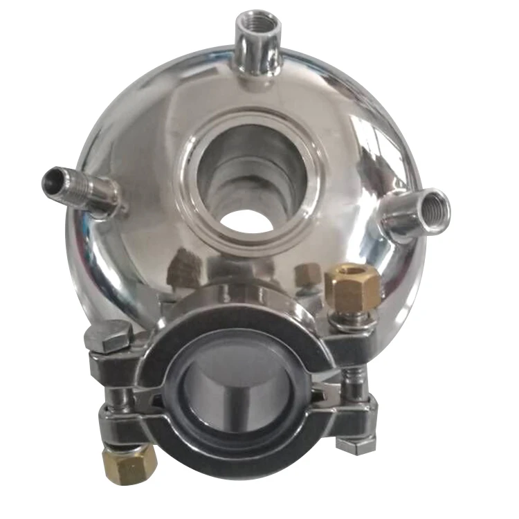 Three Clamp Hemispherical Cap with Sight Glass