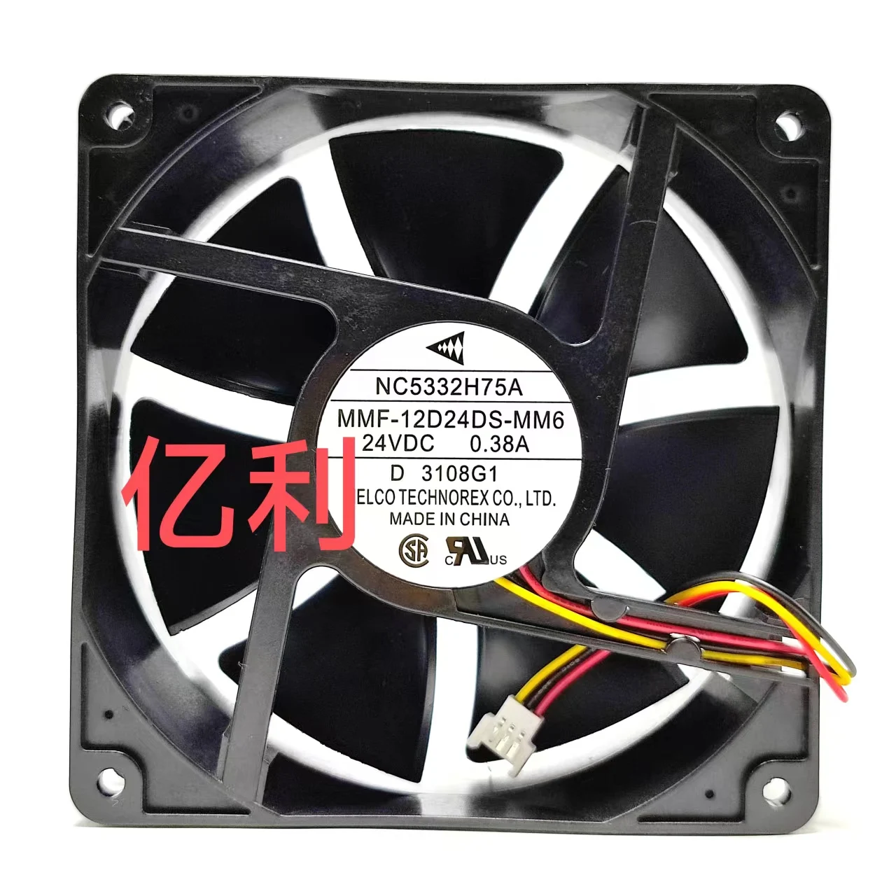 

MMF-12D24DS-MM6 DC 24V 0.38A 120x120x38mm 3-Wire Server Cooling Fan