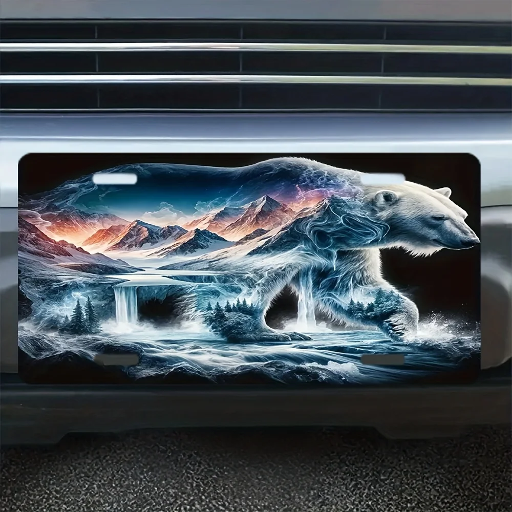 2D 1pc 6*12 inches (15*30cm) Matte Aluminum License Plate, Fun Novelty License Plate for Car, Truck, Home, Garage, Bar - Indoor/
