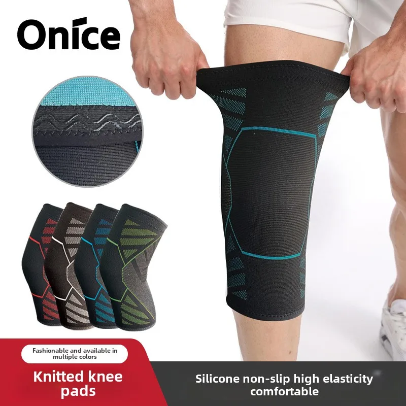 

Sports Knee Brace Knitted High Elastic Breathable Support for Men Outdoor Cycling Basketball Non-Slip Knee Joint Protector