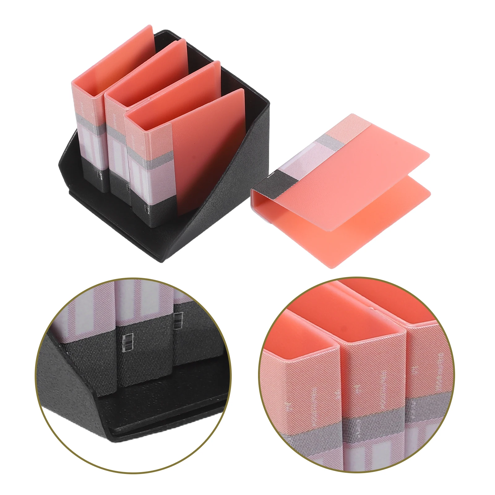 

1 set Dollhouse Office Supplies Miniature Plastic File Folders Lightweight Mini Document Holders for Dollhouse Setup Role Play