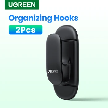 Ugreen Houder Hanger Haak 4Pcs Organizer Houder Clip Voor Sleutel Tas Auto Kantoor Hoofdtelefoon Charger Cable Management Auto Kabel houder