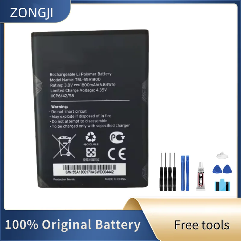 New Battery 1800mAh/6.84Wh TBL-55A1800 Battery For TP-LINK M7310 wifi mifi Batteries +Free Tools