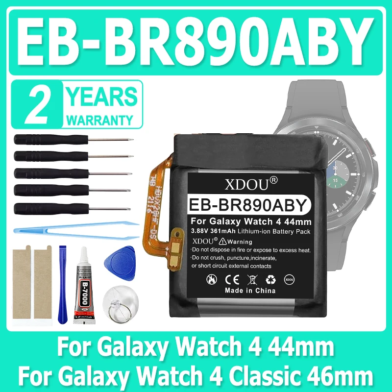 350mAh EB-BR890ABY For Samsung Galaxy Watch 4 44MM SM-R870 R875 ,For Galaxy Watch 4 Classic 46MM R890 SM-R890 R895 R895U + Tools