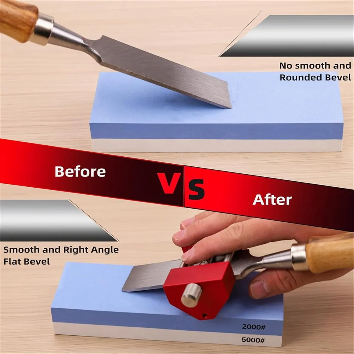 

HOME USE-A Honing Guide System Chisel Sharpening Kit for Woodworking Chisels and Planes 5/32 to 3In Chisel Sharpening Holder Gui