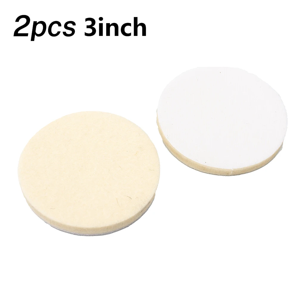 2PC Wool Felt Polishing Pads Abrasive Wheel For Glass Stainless Steel Polish Repair Scratches 3 4 5 6 7 Inch Soft Felt Discs