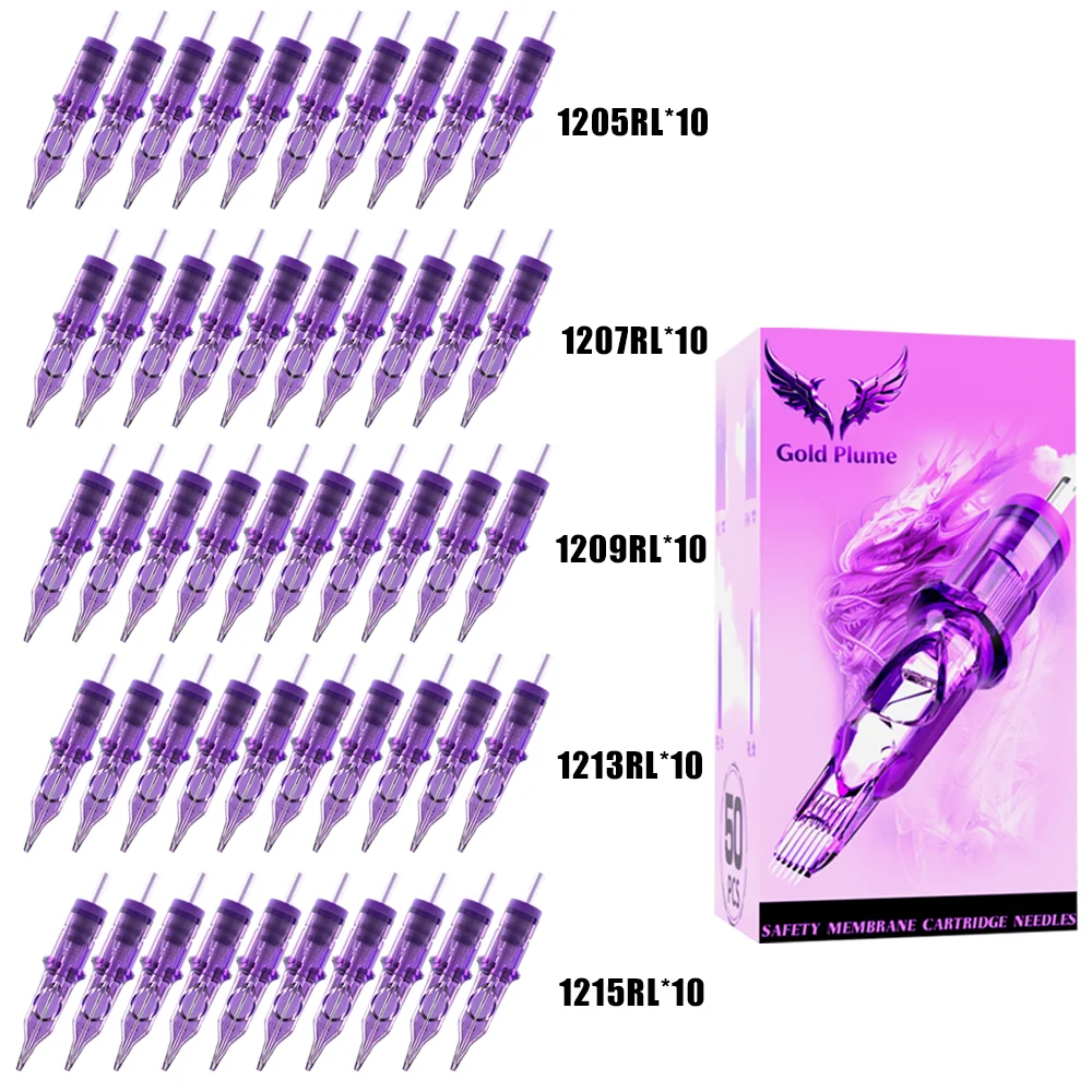 50Pcs Assorted Sizes Needles for Body Art Tattoo Supplies, Mixed Disposable Tattoo Needles, Portable Tattoo Tools for Tattoo Artists Body Art Tattoo Supplies