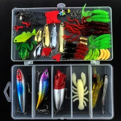 Lure Fishing Set Fake Bait All Set Sequins Soft Pliable Mouth Frog Minnow Lure Fishing Combination Fake Baitimitation Bait